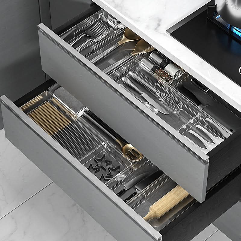 Space Saving Kitchen Utensil Drawer Organizer Tray
