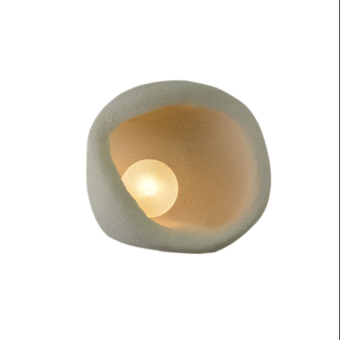 Simple White Textured Wall Lamp