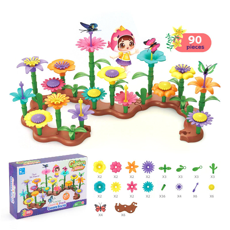 Colorful Kids Flower Brick Toy Set