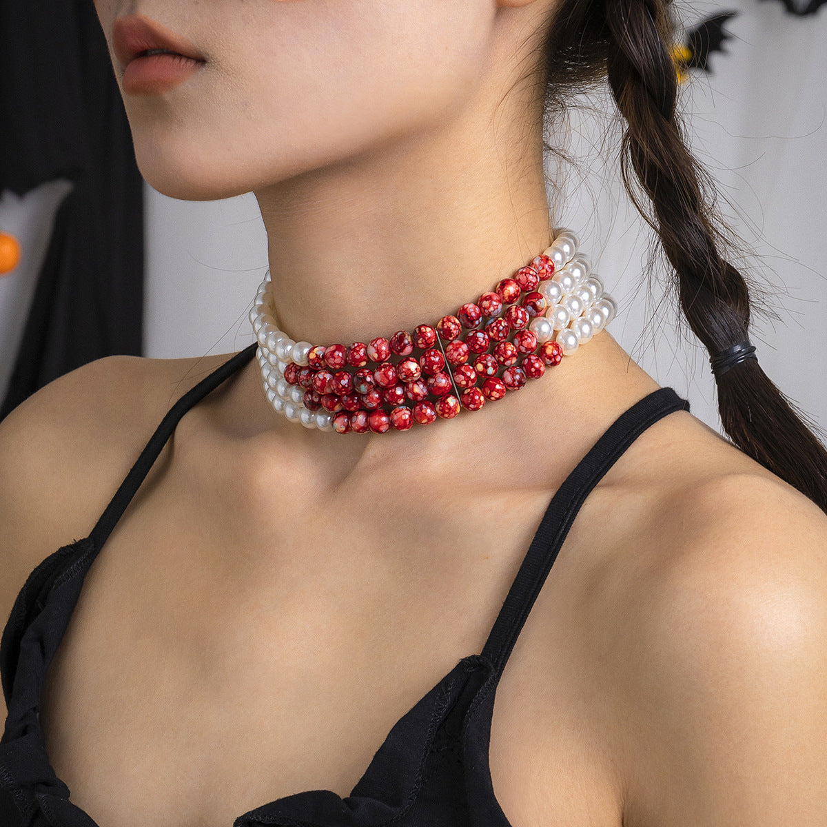 Spooky Chain Necklace for Edgy Fashion Style