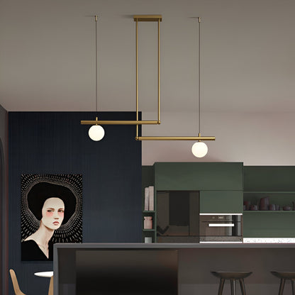 Modern Glass Linear Pendant Light