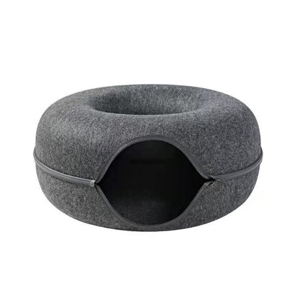 Cozy 2-in-1 Cat Donut Bed