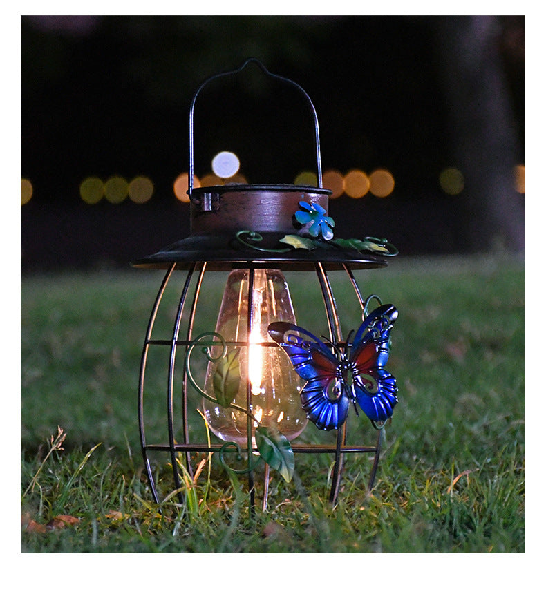 Vintage Solar Metal Garden Pendant Light
