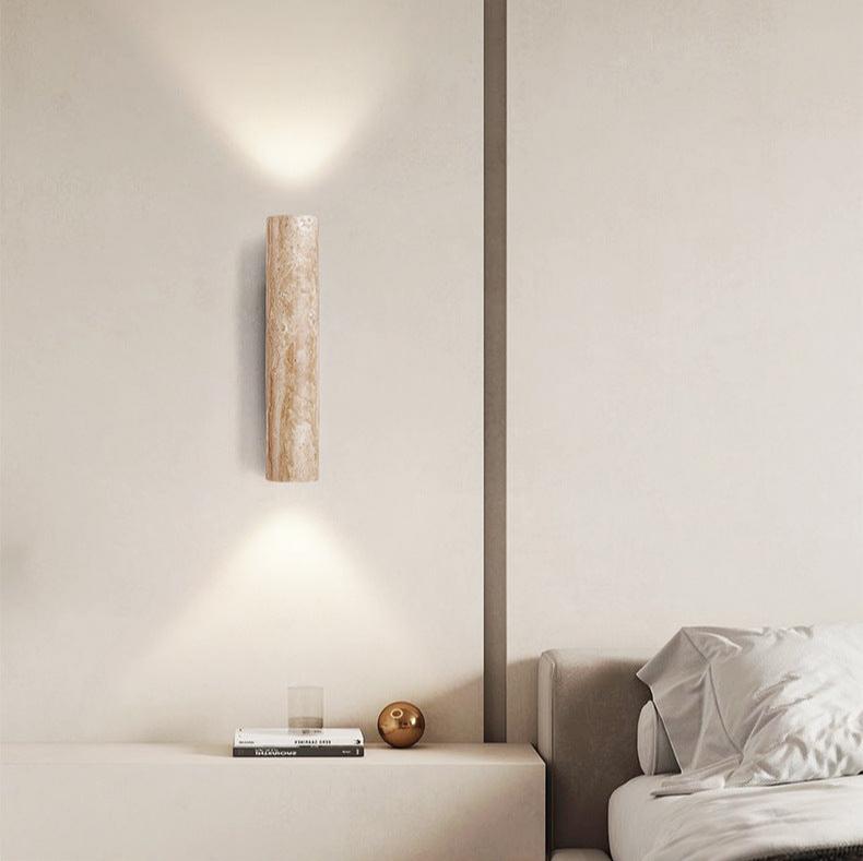 Natural Stone Wall Light in Minimalist Tube Design