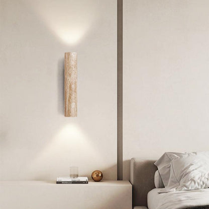 Natural Stone Wall Light in Minimalist Tube Design