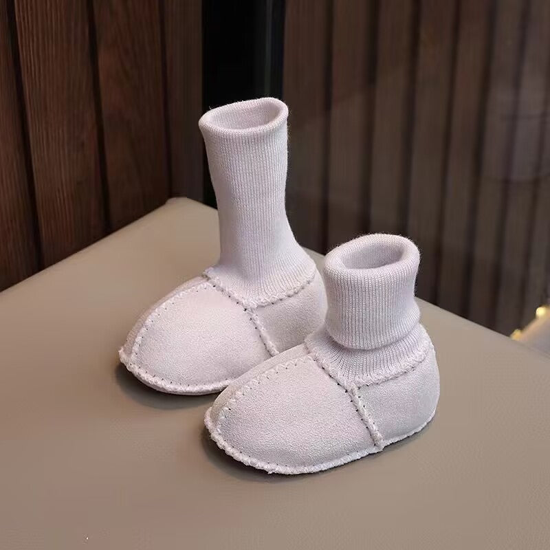 Cozy Baby Booties with Soft Faux Fur Inside