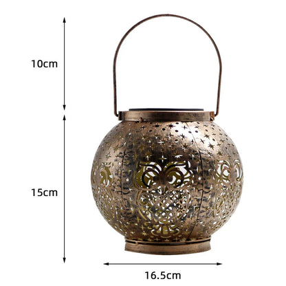 Rustic Metal Owl Lantern Pendant Light Outdoor Decor