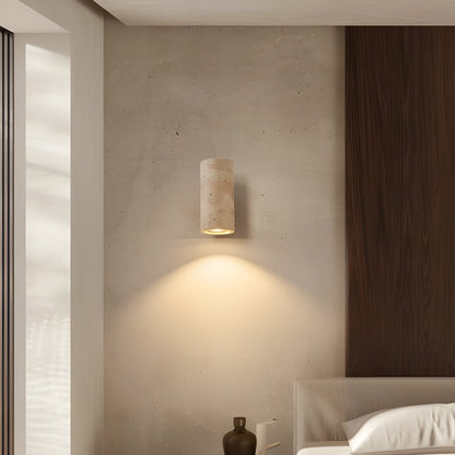 Natural Stone Wall Light in Minimalist Tube Design