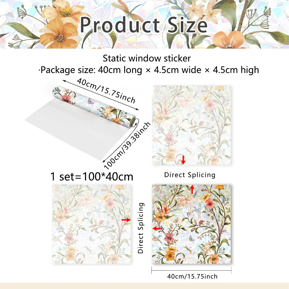 Vibrant Flower Window Decal Sticker