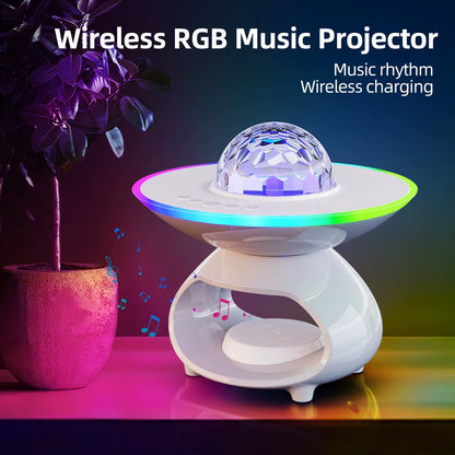 Colorful LED Wireless Charging Table Lamp