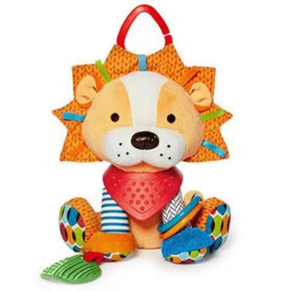 Soft Baby Teething Toy with Rattle and Silicone Chew