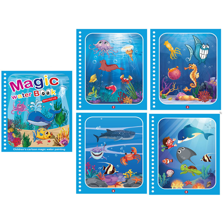 Colorful Kids Water Paint Book Set