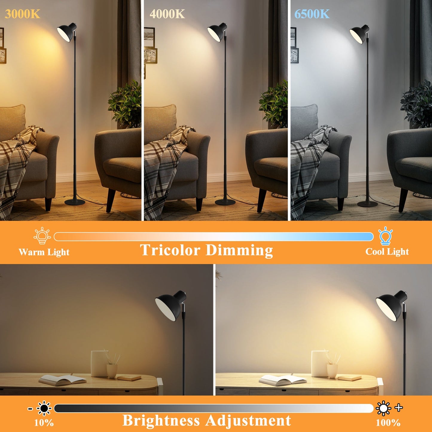 Bright Student Desk Light with USB Port
