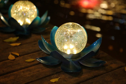 Colorful Glass Outdoor Solar Lamp