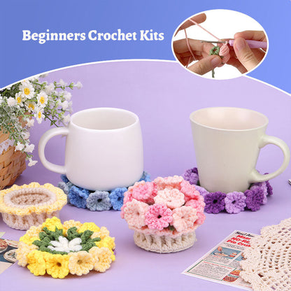 Colorful Floral Coasters Set