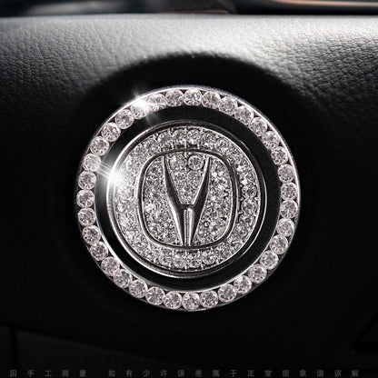 Luxury Crystal Car Starter Button Cover Ring