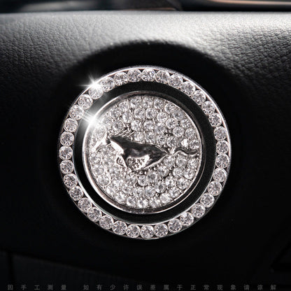 Luxury Crystal Car Starter Button Cover Ring
