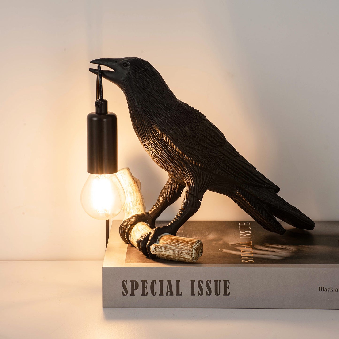 Compact Cute Bird Nightstand Table Lamp