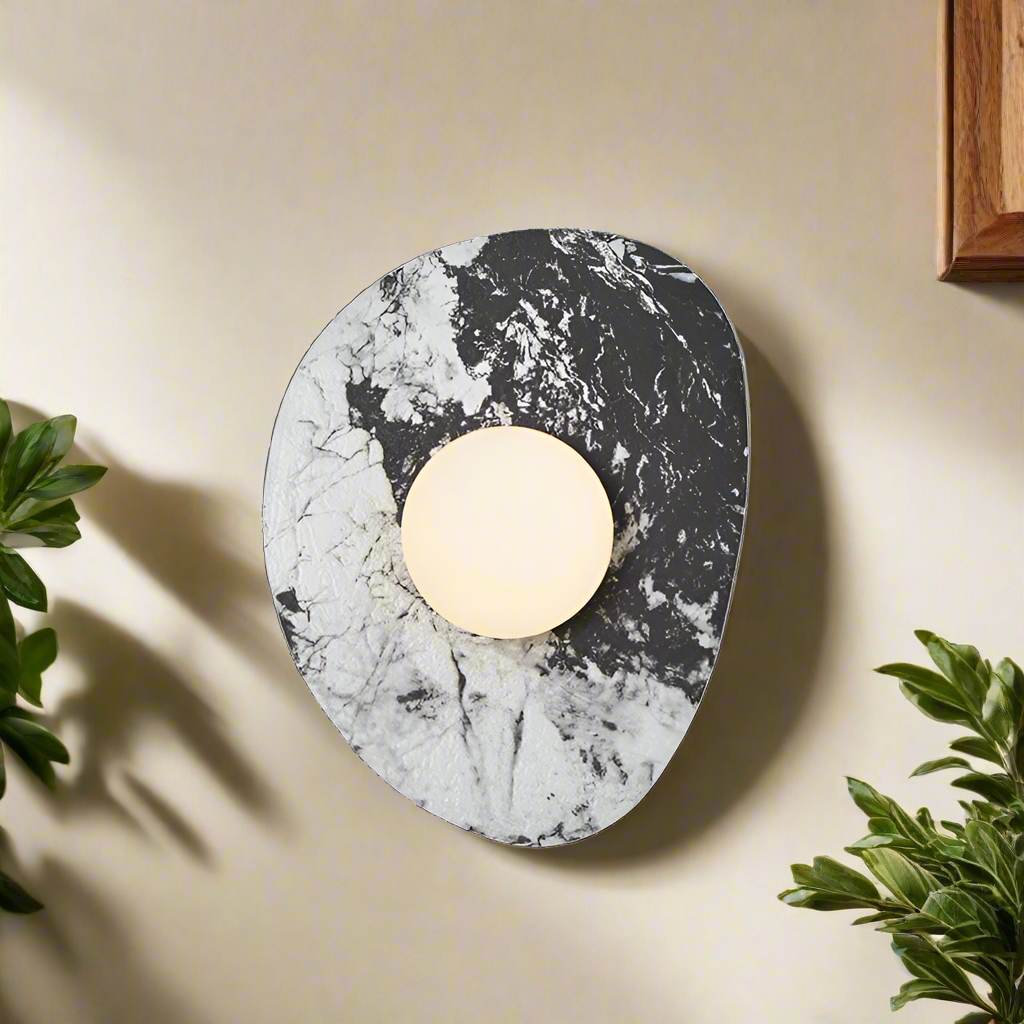 Contemporary Stone Wall Light in Nordic Style