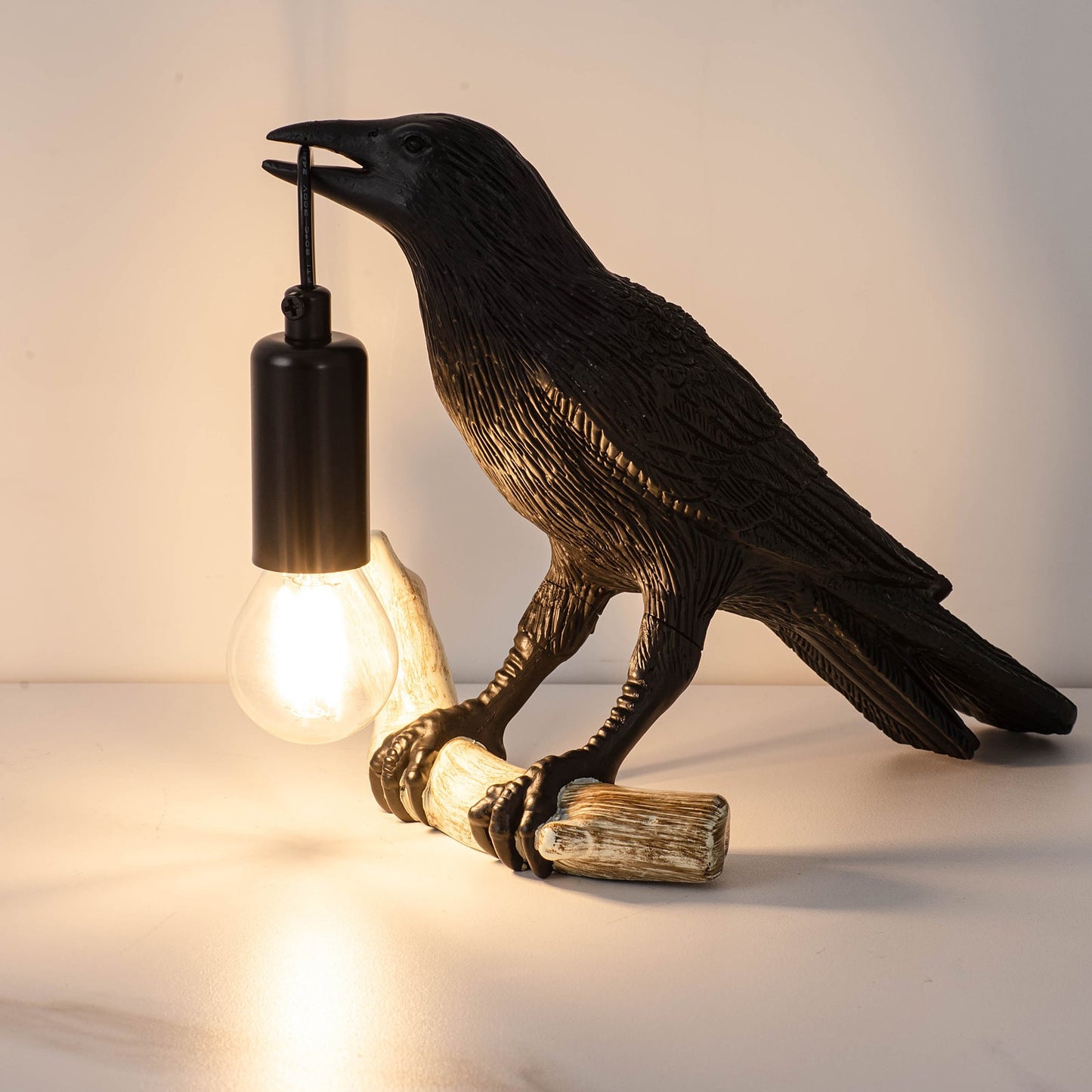 Compact Cute Bird Nightstand Table Lamp