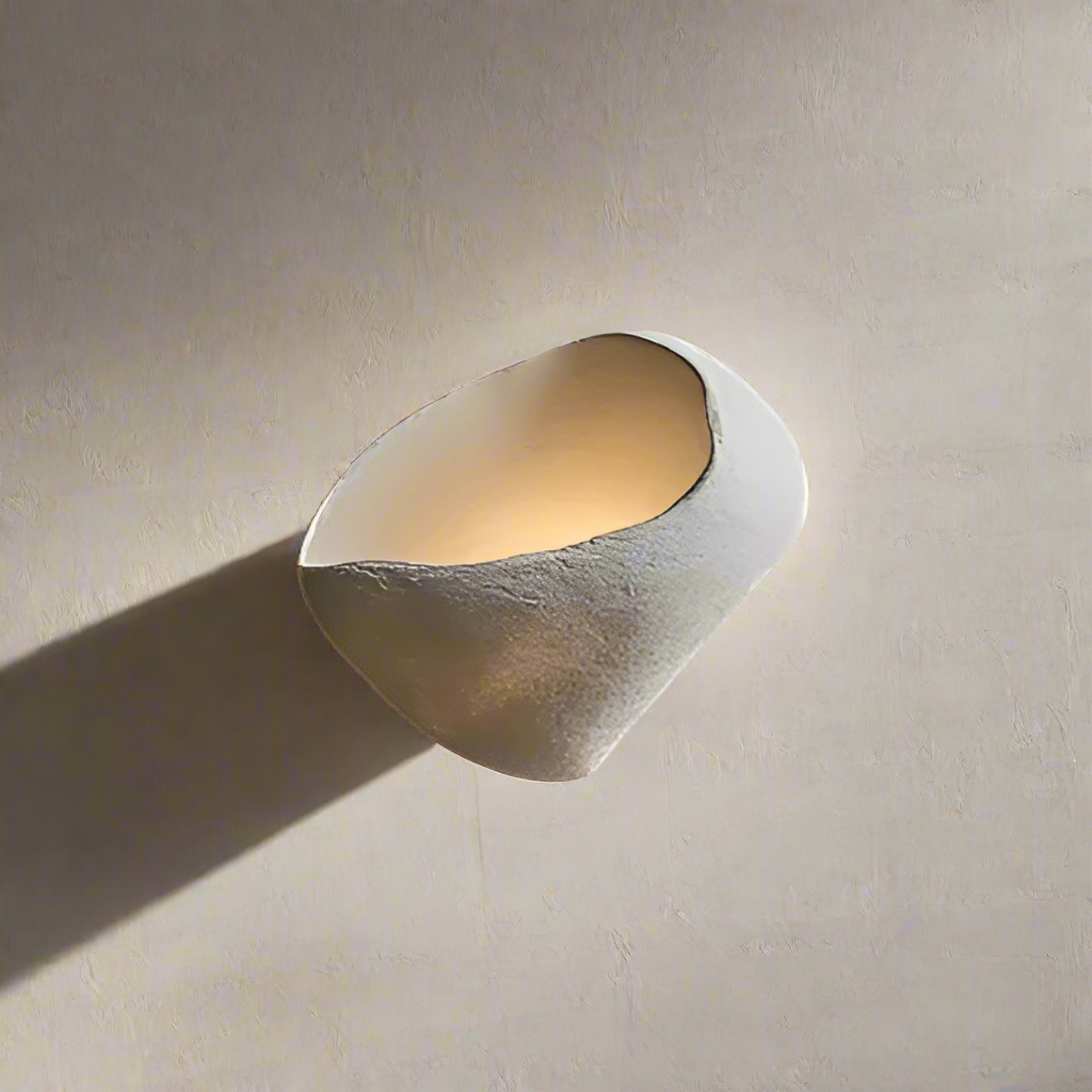 Simple White Textured Wall Lamp