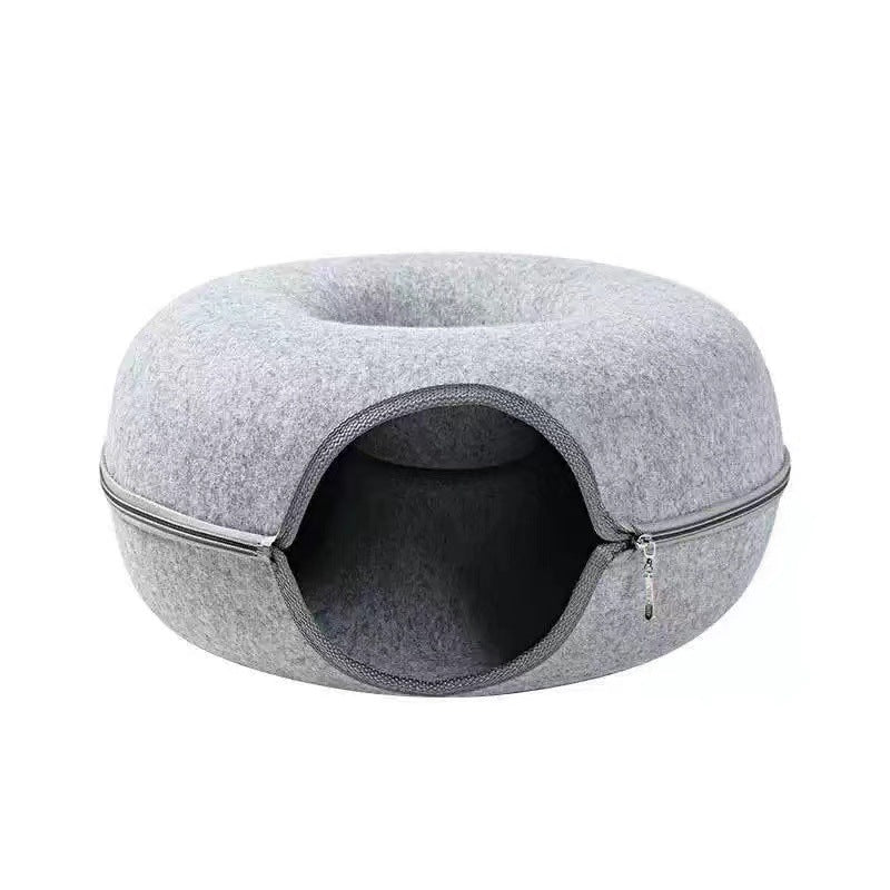 Cozy 2-in-1 Cat Donut Bed