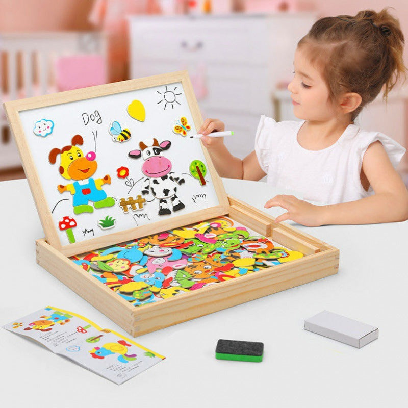 Kid's Double Sided Chalkboard Drawing Table - Befez