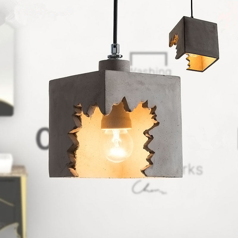 Modern Grey Cement Hanging Light