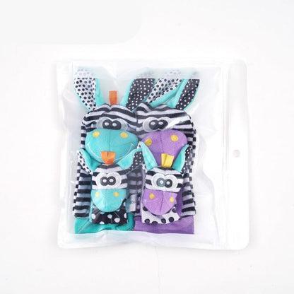 Soft Baby Socks and Teether Toy Set