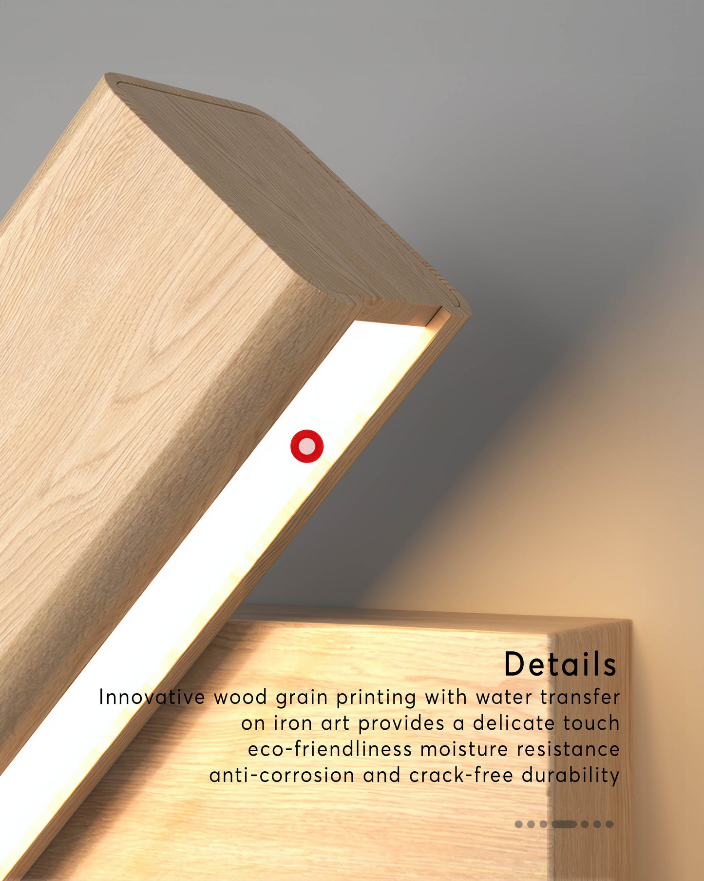 Adjustable Wooden Wall Light