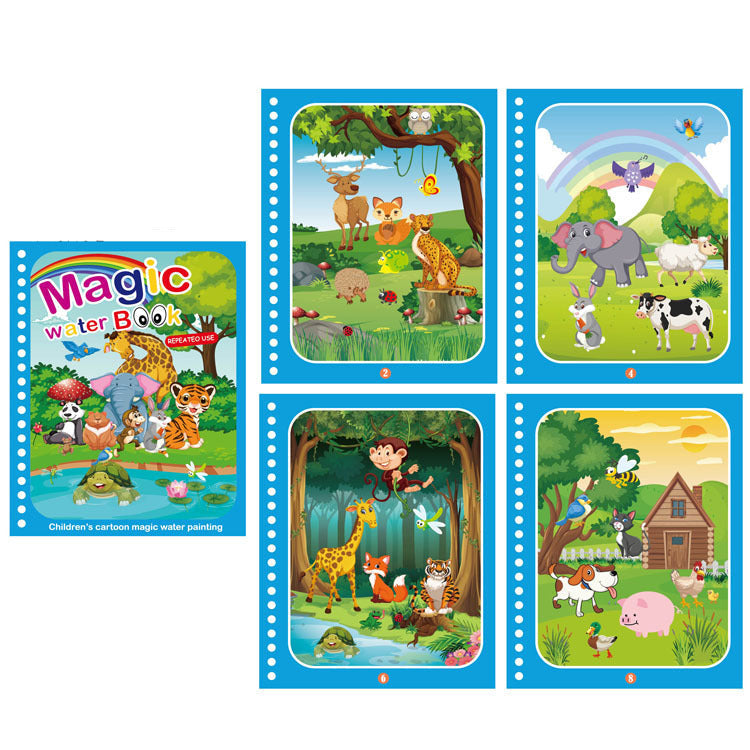 Colorful Kids Water Paint Book Set