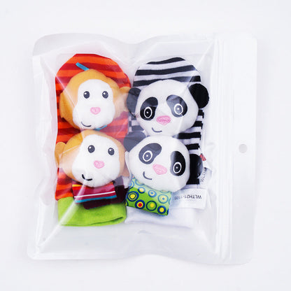 Soft Baby Socks and Teether Toy Set