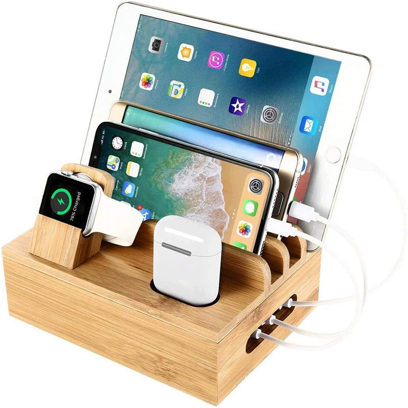 Befez | Tekavo Bamboo USB Hub - 5 Port Charger Organizer - Befez