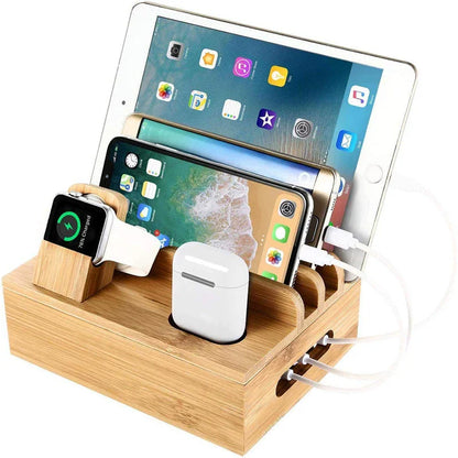 Befez | Tekavo Bamboo USB Hub - 5 Port Charger Organizer - Befez