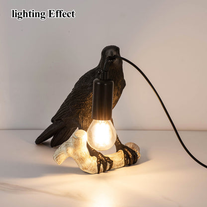 Compact Cute Bird Nightstand Table Lamp