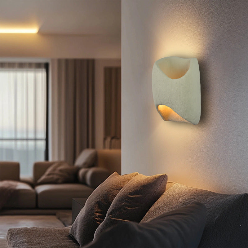 Simple White Textured Wall Lamp