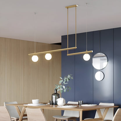 Modern Glass Linear Pendant Light