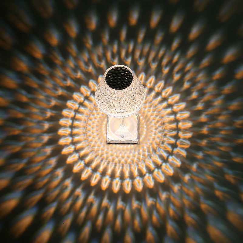 Elegant Crystal Desk Lamp with USB Charger