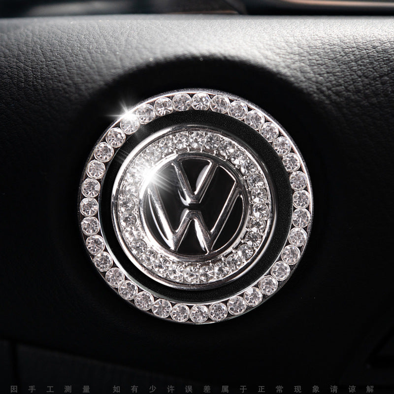 Luxury Crystal Car Starter Button Cover Ring