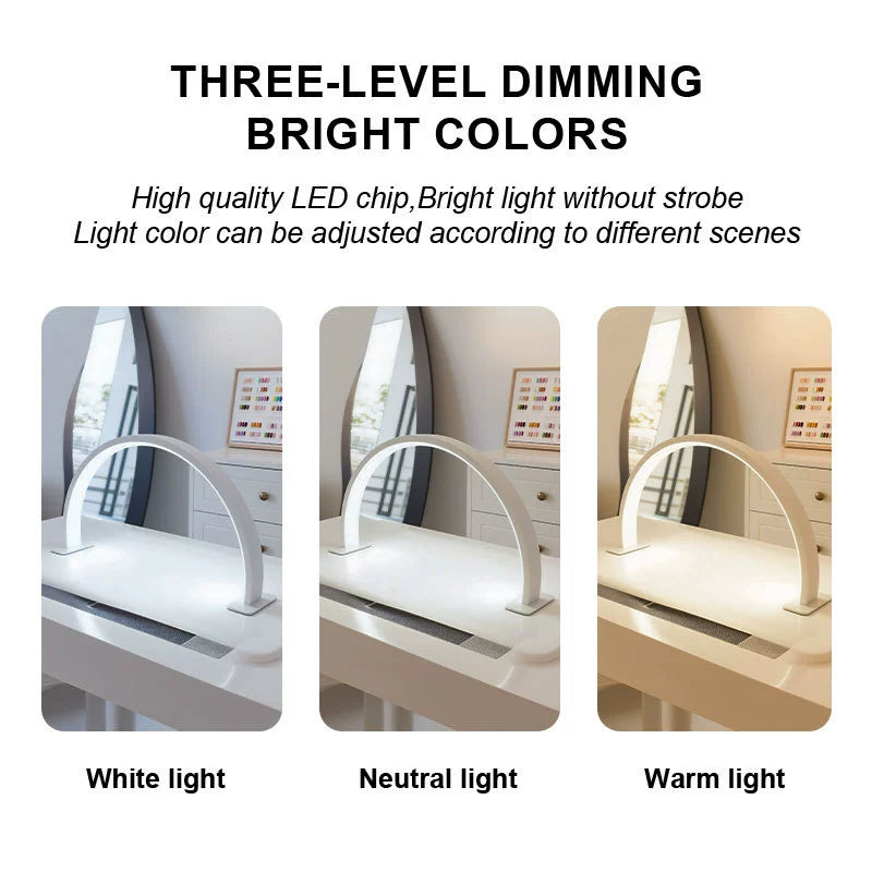 Compact LED Nail Table Lamp U-Shaped Desk Light