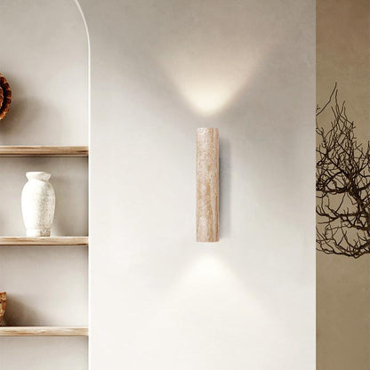 Natural Stone Wall Light in Minimalist Tube Design