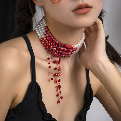 Spooky Chain Necklace for Edgy Fashion Style