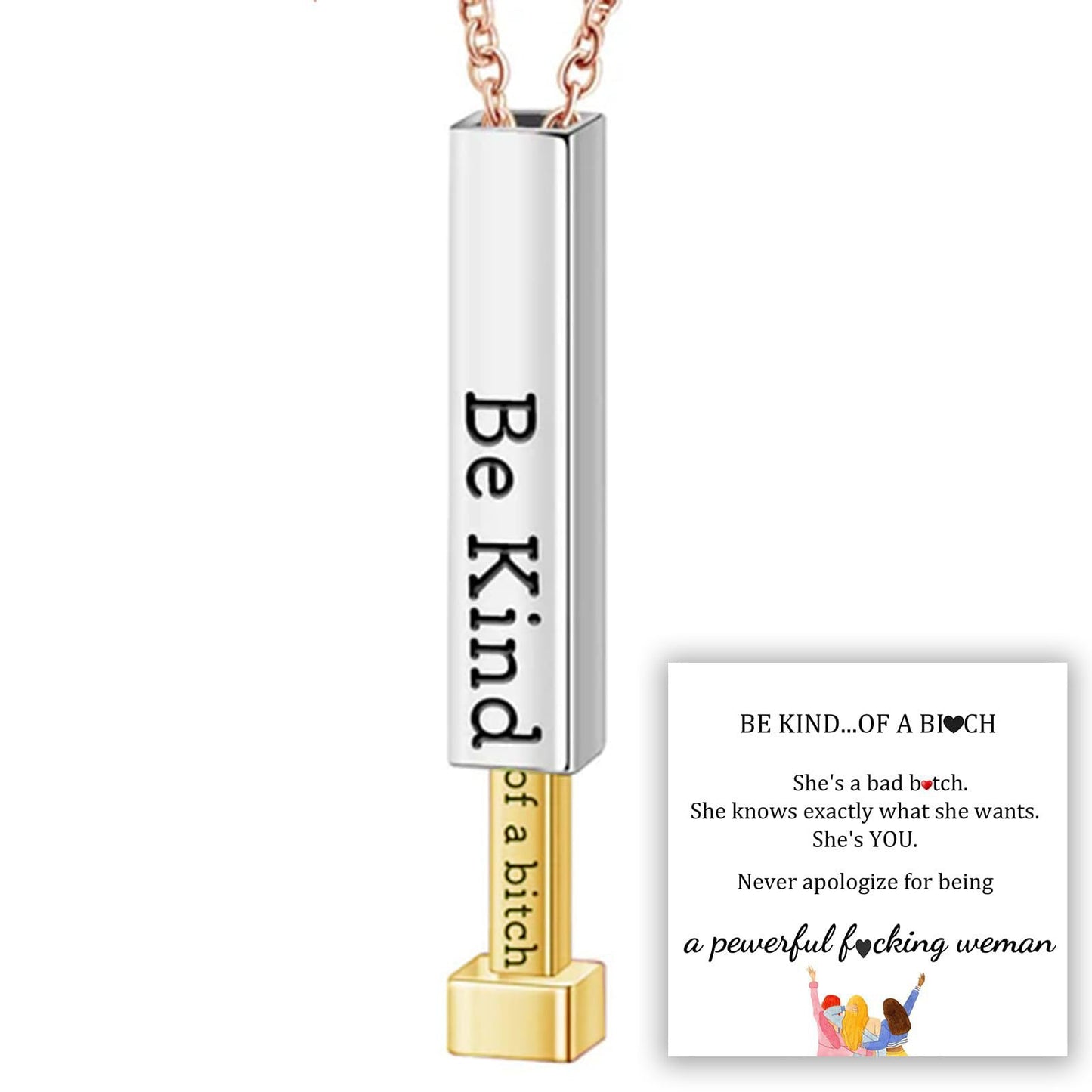 Sassy Secret Message Bar Necklace