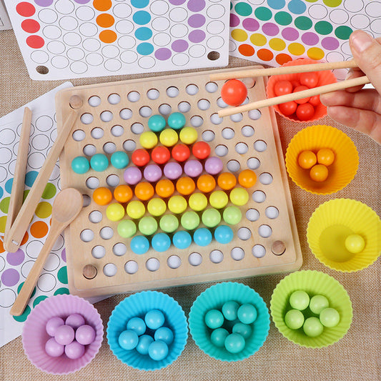 Wooden Ball Sorter Toy for Kids Color Learning Fun - Befez