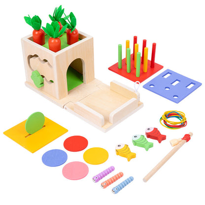 Educational Wooden Shape Sorting Cube Toy