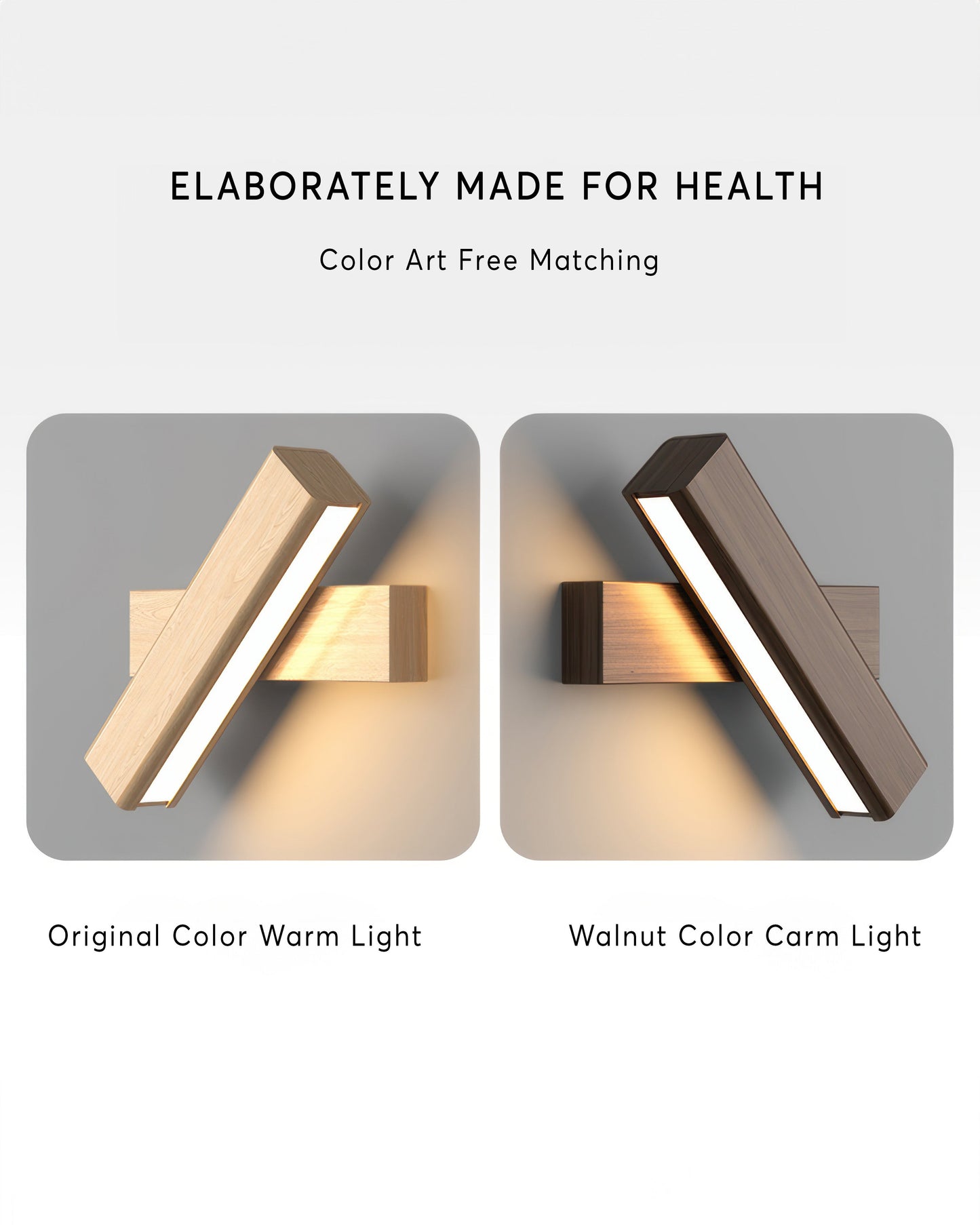 Adjustable Wooden Wall Light