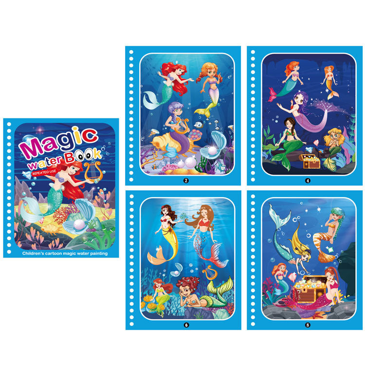 Colorful Kids Water Paint Book Set