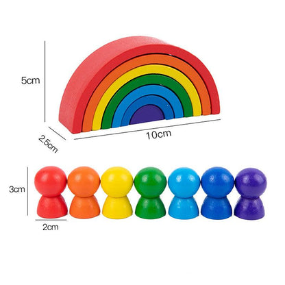 Colorful Wooden Building Blocks for Kids