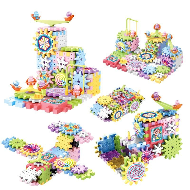 Colorful Spinning Wooden Building Blocks Set