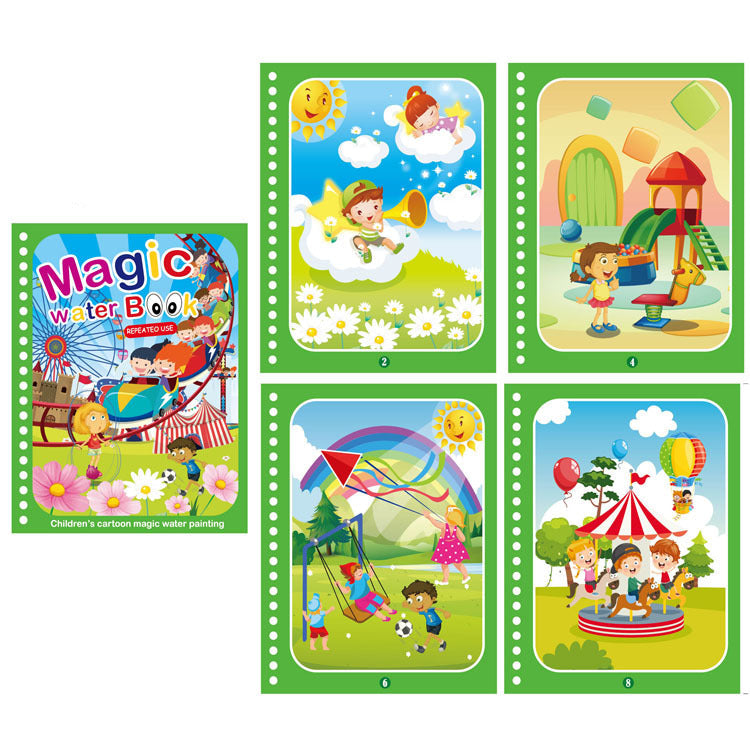 Colorful Kids Water Paint Book Set